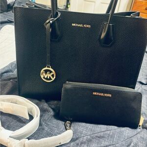 Michael Kors Black Structured Tote Bag